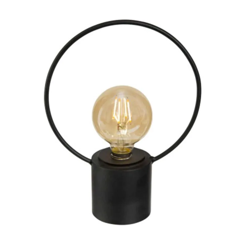 Dekoratívna čierna lampa kruh
