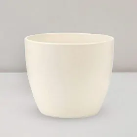 Krémový keramický črepník