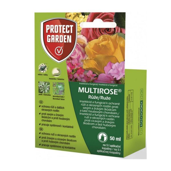 multirose protectgarden postrek proti skodcom vlnatke voskam pukliciam proti hubovym chorobam insekticid fungicid