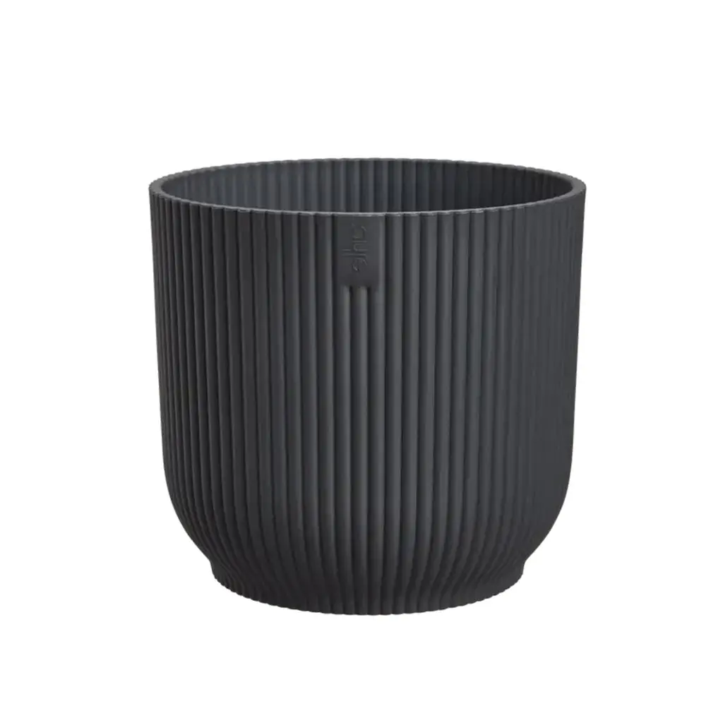Plastový kvetináč Premium Stripes antracitový plastovy kvetinac antracitovy pasikovy elho vibes fold