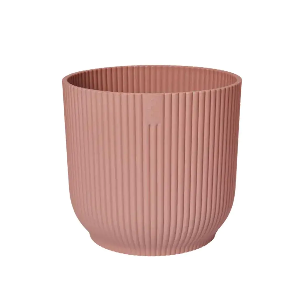 Plastový kvetináč Premium Stripes ružový plastovy kvetinac ruzovy pasikovy elho vibes fold