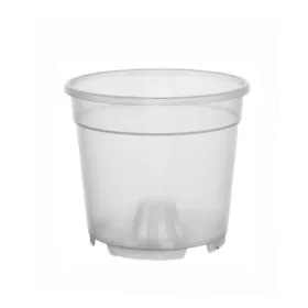 Vnútorný plastový kvetináč priehľadný 14 cm