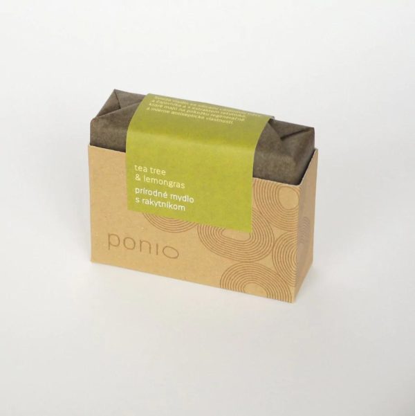 ponio tea tree & lemongras mydlo s rakytnikom prirodne mydlo