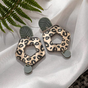 Handmade náušnice Leopard
