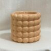 Keramický kvetináč Bubble peach 10 cm oranzovy keramicky kvetinac leskly bubble peach