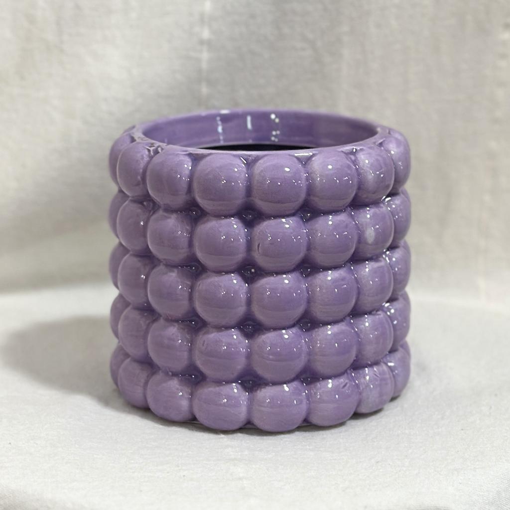 Keramický kvetináč Bubble violet 10 cm fialový keramicky kvetinac leskly bubble violet