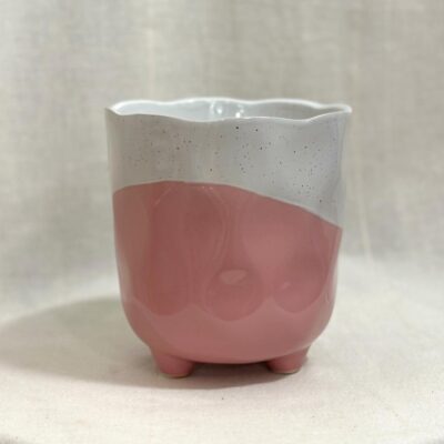 Kvetináč na nožičkách Pearl blush 13 cm kvetináč na nožičkách ruzovy blush