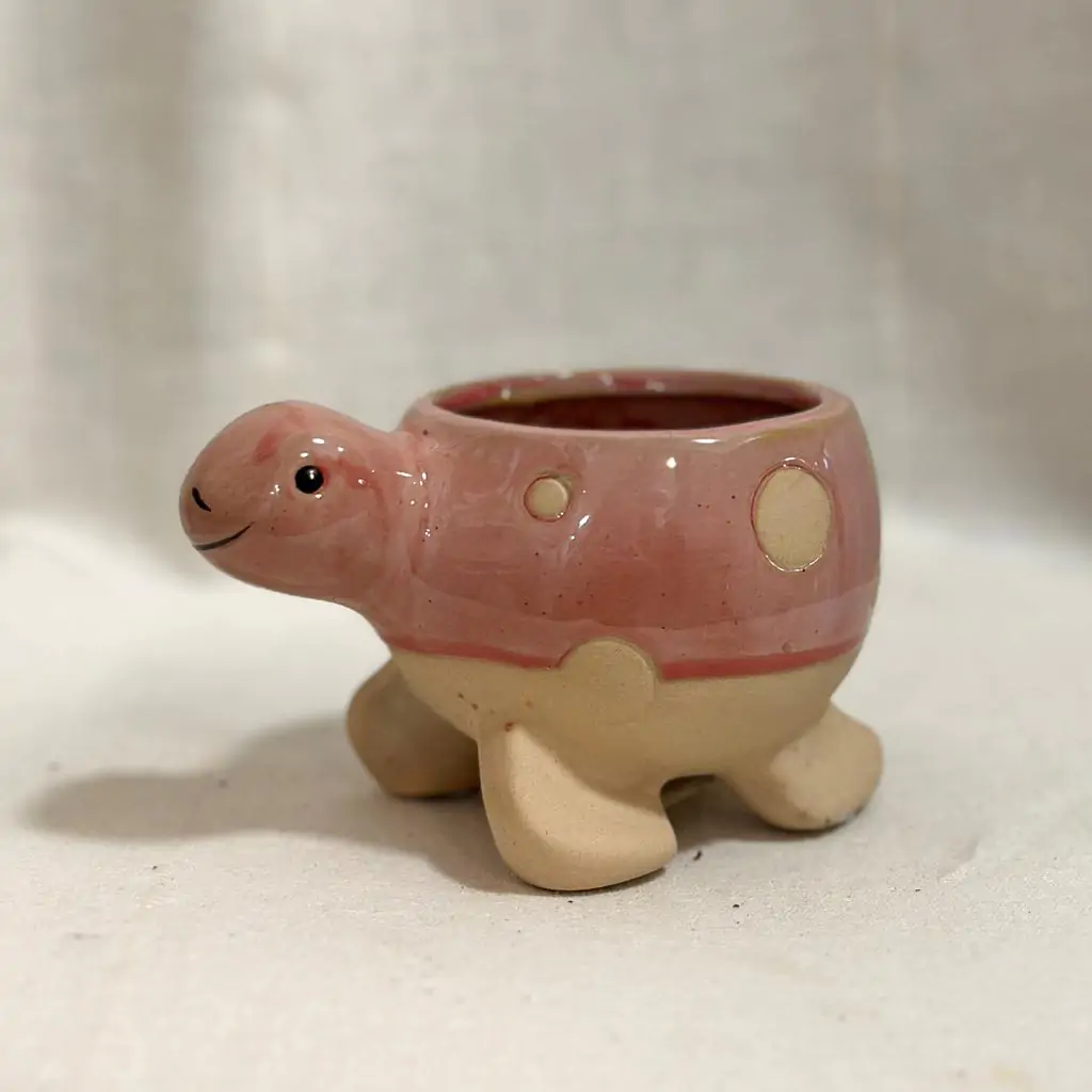 Črepník zvieratko korytnačka ružová 6 cm