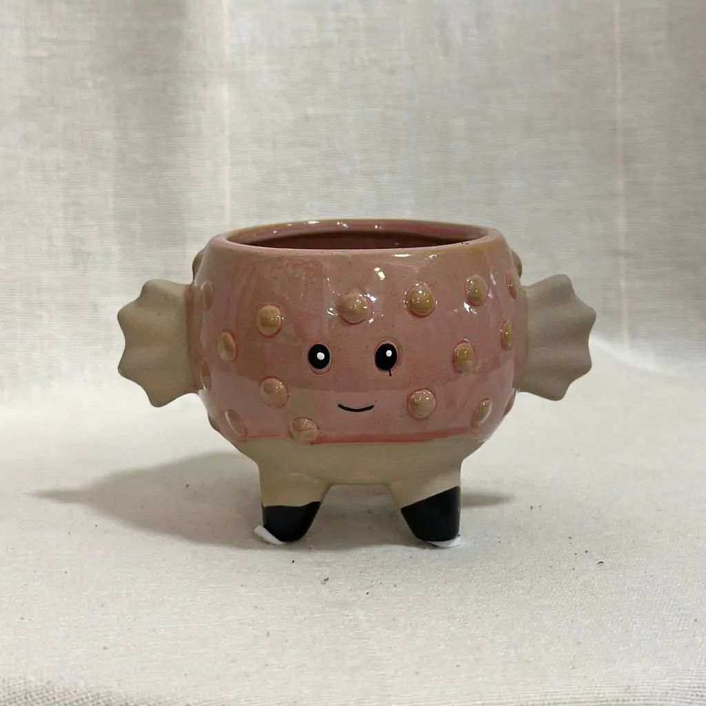 Črepník zvieratko štvorzubec ružový 6 cm