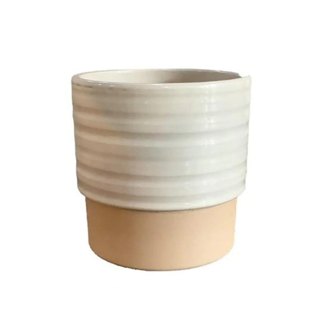 Keramický kvetináč Flow white 13 cm