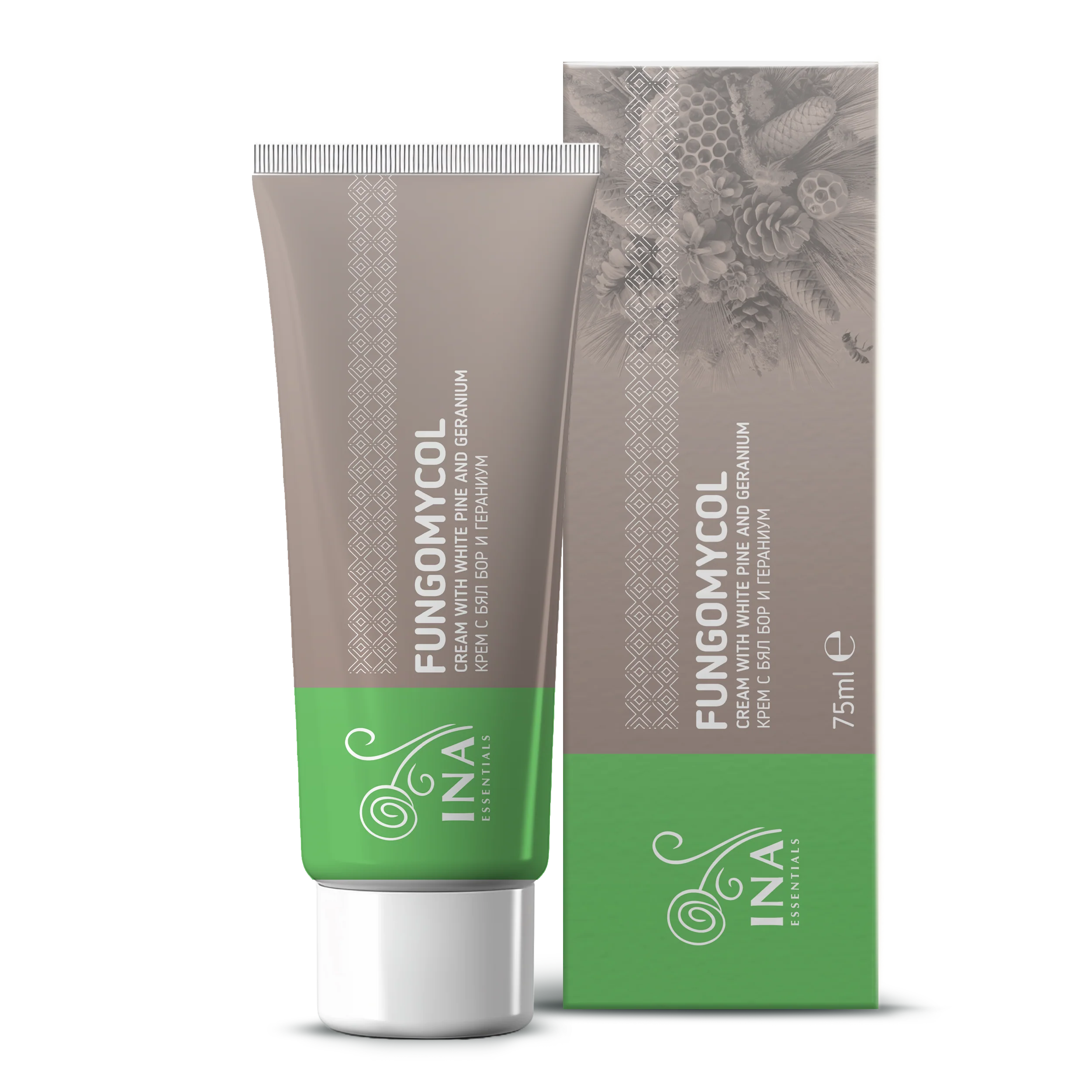 InaEssentials – Krém Fungomycol na plesne nechtov a suchú, popraskanú pokožku 75 ml