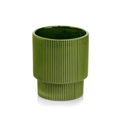 keramicky kvetinac zeleny na izbove rastliny