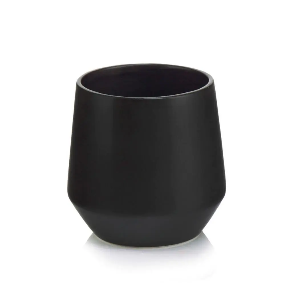 Keramický kvetináč Simple line black 13 cm