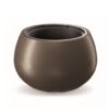 Drevoplastový kvetináč s vkladom Globo tmavohnedý plastovy kvetinac tmavohnedy velky