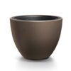 Drevoplastový kvetináč s vkladom Ovalite tmavohnedý tmavohnedý plastovy kvetinac drevoplastovy