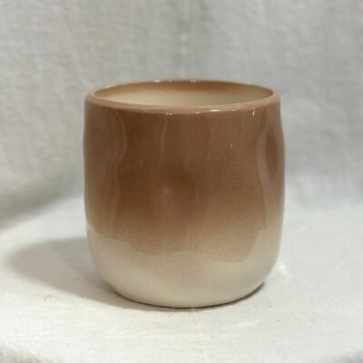 dekoracny keramicky kvetinac crepnik farebny hnedy ombre