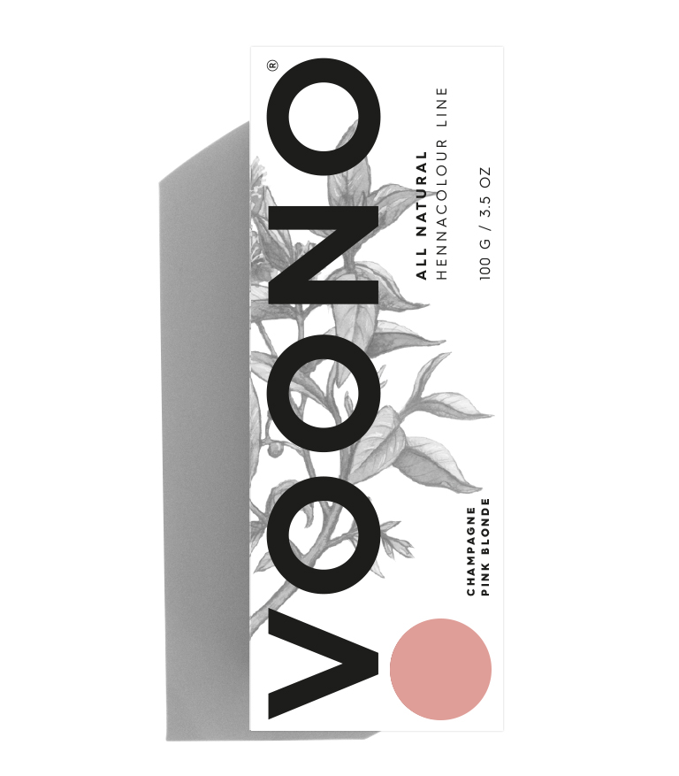 Voono – Prírodná farba na vlasy Champagne Pink blonde 100&nbsp;g