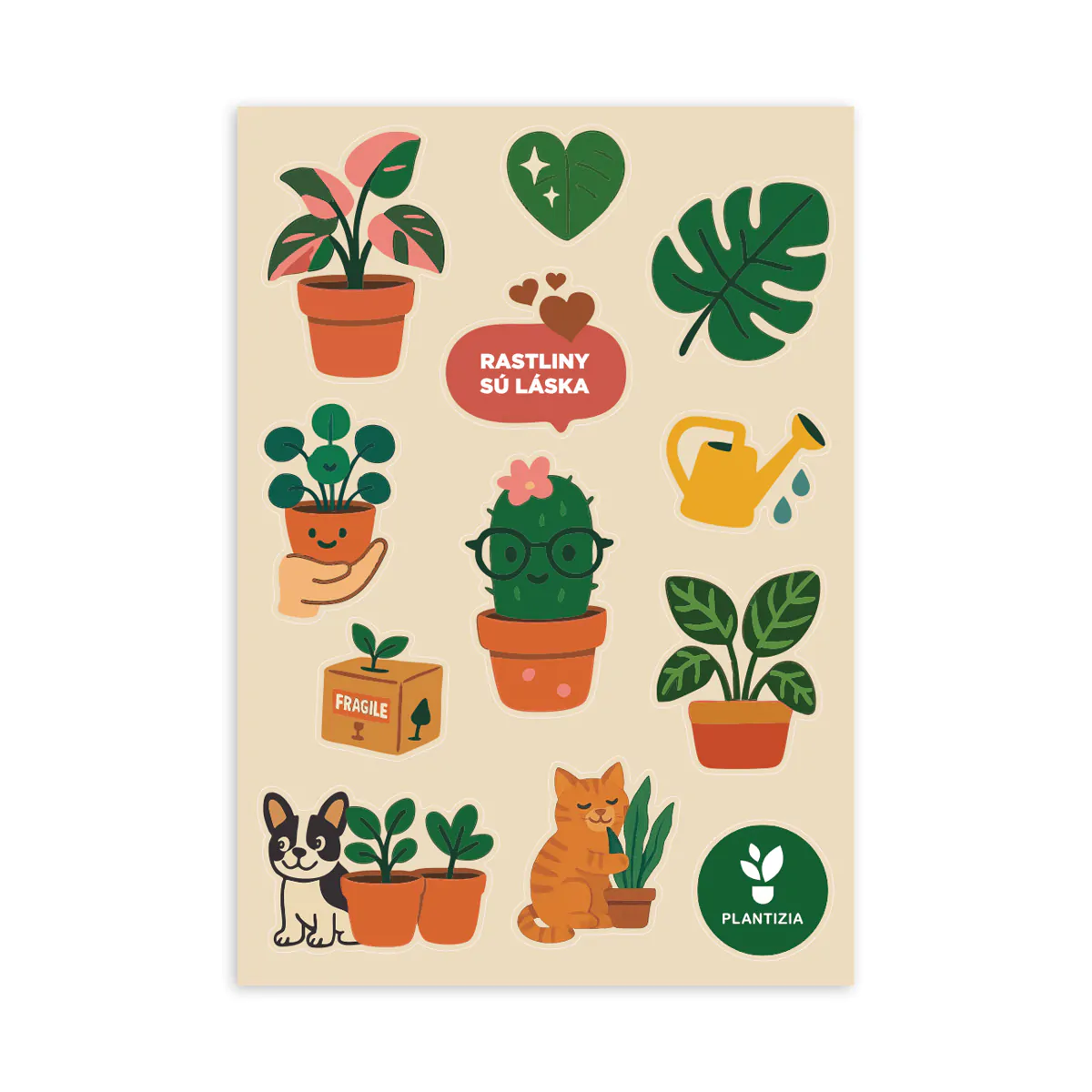 Nálepky Rastliny sú láska Plantizia