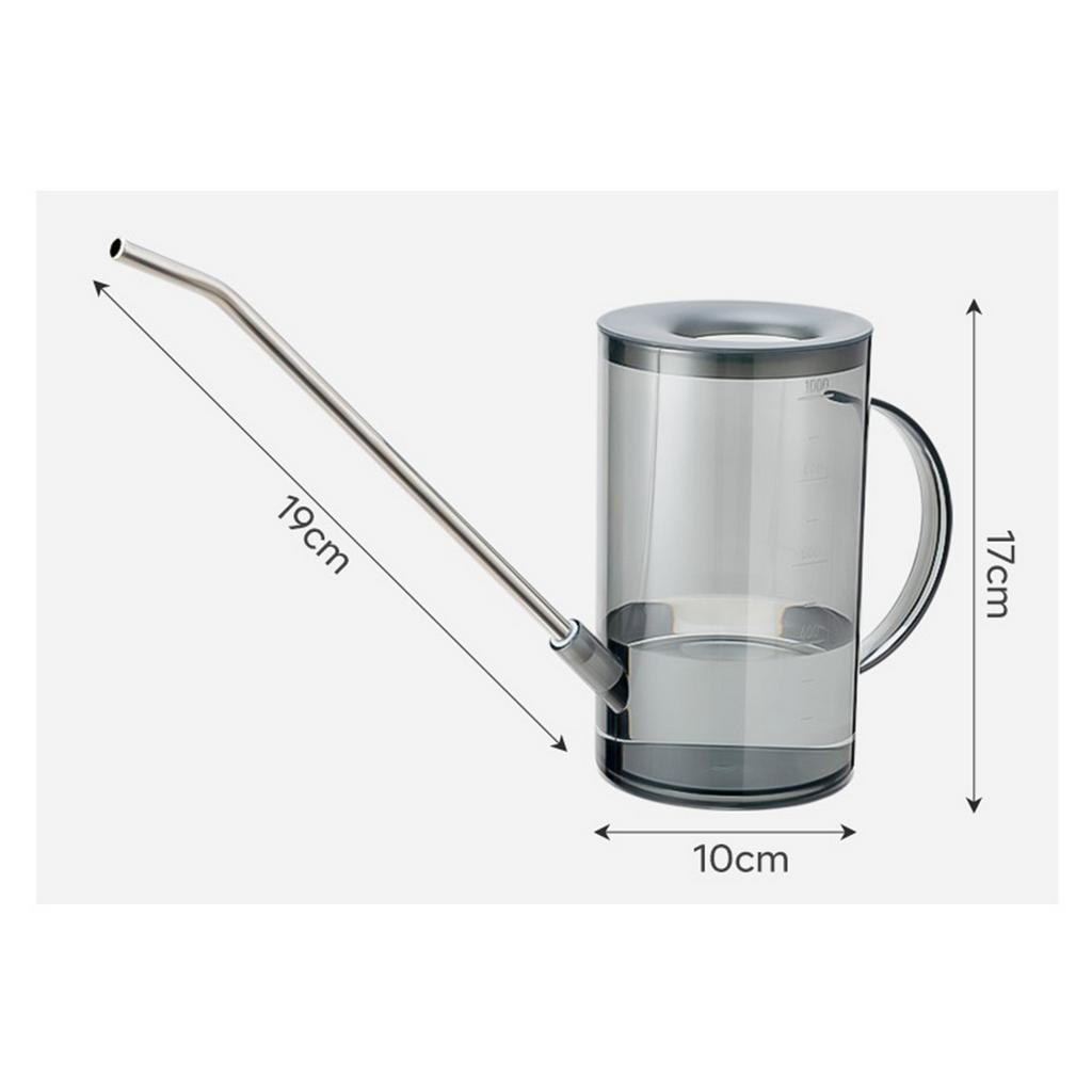 Krhlička 1 l sivá stylova seda krhlicka na polievanie s nerezovym hrdlom 1 liter