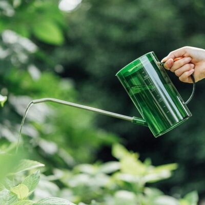 Krhlička 1 l zelená stylova zelena krhlicka na polievanie s nerezovym hrdlom 1 liter