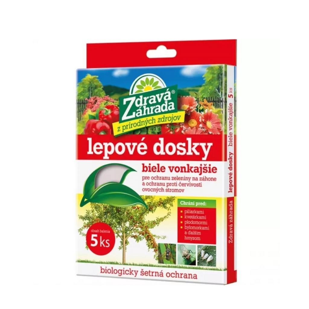 Lepové dosky proti škodcom biele exteriérové 5 ks