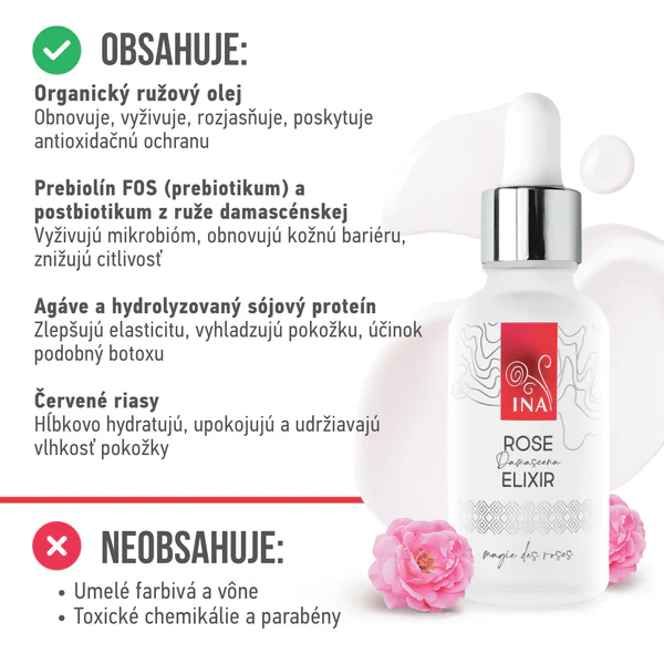 InaEssentials – Intenzívne anti-age sérum Rose Elixir 30 ml InaEssentials Intenzívne anti-age sérum Rose Elixir