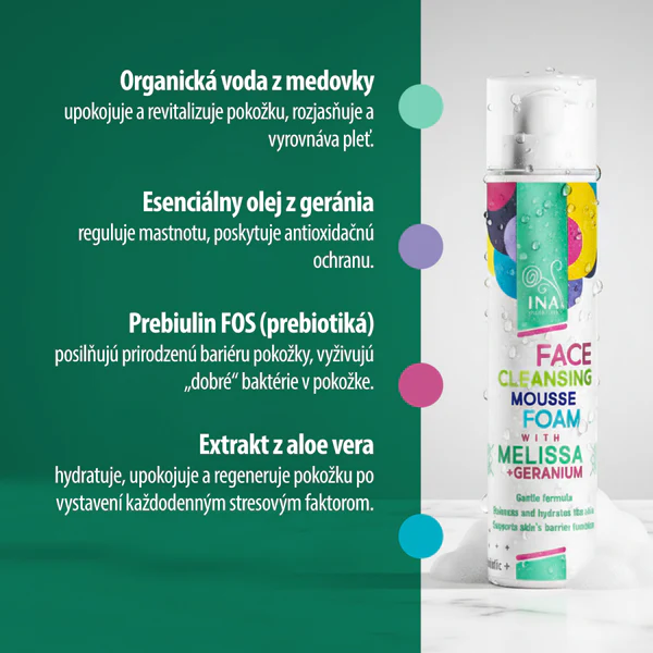 InaEssentials – Prírodná čistiaca pena na pleť 90 ml InaEssentials Prírodná čistiaca pena na pleť medovka