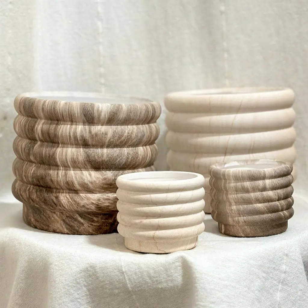 Dekoračný kvetináč Marble light dekoracny kvetinac mramorovany tmavy svetly