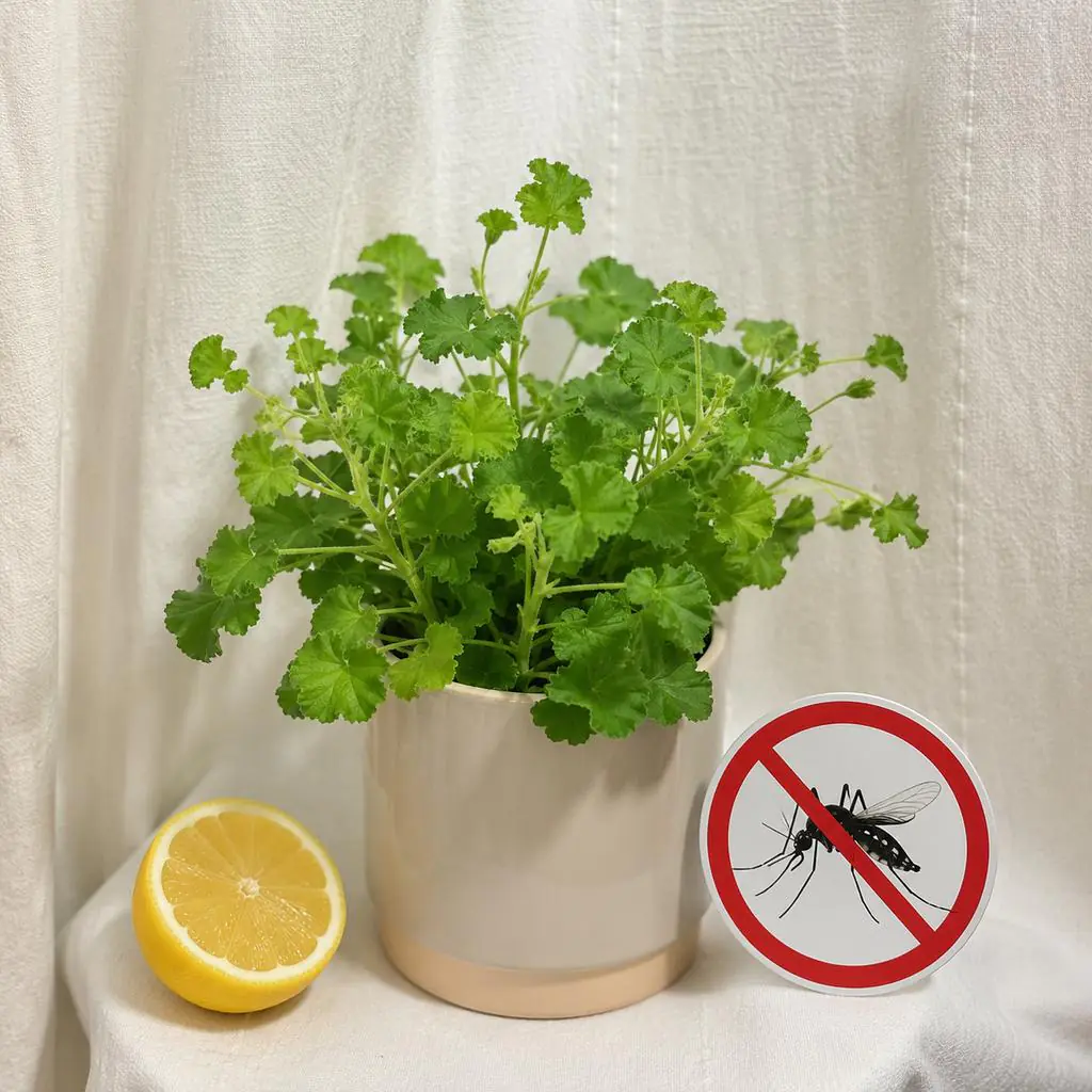Muškát Komárovník / Pelargonium graveolens ‘Citron’ komarovnik muskat pelargonium graveolens citron citronovy muskat proti hmyzu komarom
