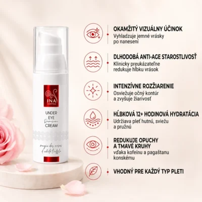 InaEssentials – Očný krém proti starnutiu Rose Eye Lift 15 ml inaessentials ocny krem proti starnutiu rose eye lift