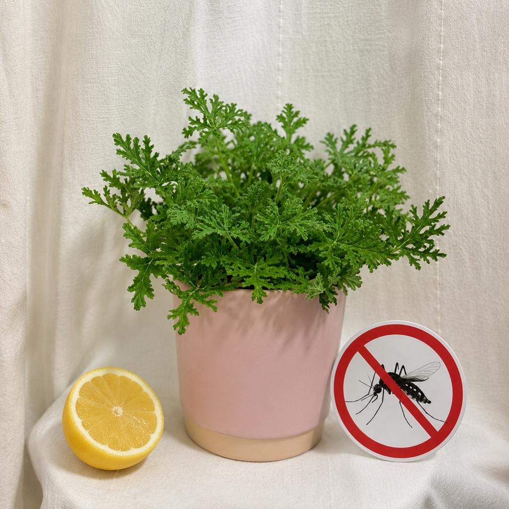 Muškát Komárovník / Pelargonium graveolens ‘Citron’ komarovnik muskat pelargonium graveolens citron citronovy muskat proti hmyzu komarom