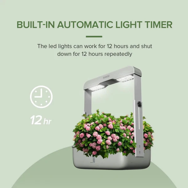 Smart hydroponický pestovateľský systém SANSI LED sansi smart hydroponicky pestovatelsky system s led svetlom rastovym svetlom grow light na bylinky