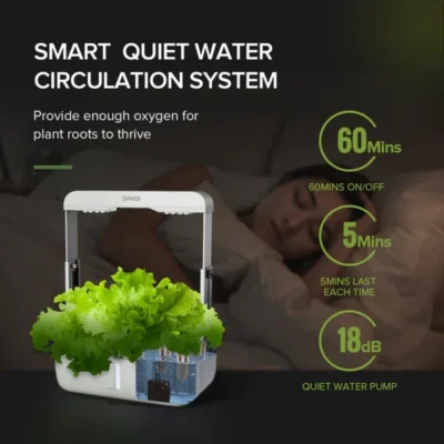 Smart hydroponický pestovateľský systém SANSI LED sansi smart hydroponicky pestovatelsky system s led svetlom rastovym svetlom grow light na bylinky