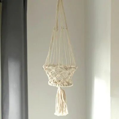 Macramé závesný držiak na kvetináč