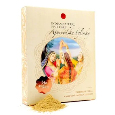 Indian Natural – Vlasový zábal a no poo šampón Ajurvédske bylinky