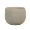Keramický kvetináč Stripes stone taupe keramicky kvetinac taupe