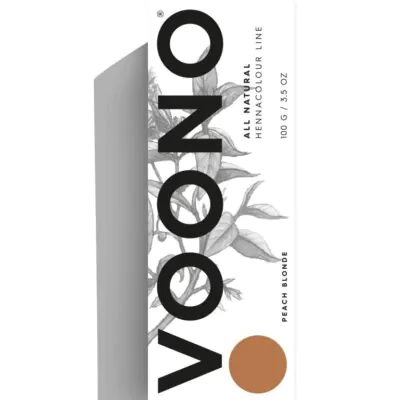 voono henna na vlasy Svetlá broskyňová blond prírodná farba na vlasy Henna Peach Blonde