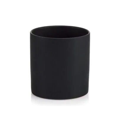 Keramický kvetináč Cylinder matný čierny